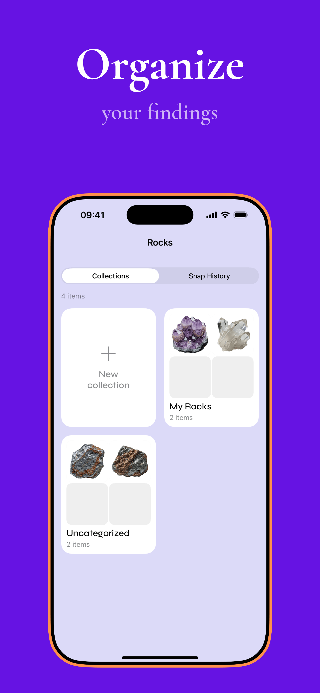 Personal rock collection gallery with organized specimens